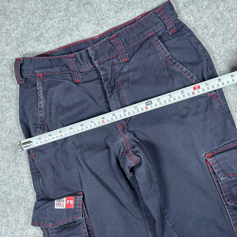 Big Bill FR Cargo Pants Mens 30x30 Navy Blue Westex UltraSoft Flame Resistant - Picture 3 of 16
